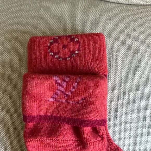 Louis Vuitton Wool Monogram Pop Gloves Red - Picture 5 of 7